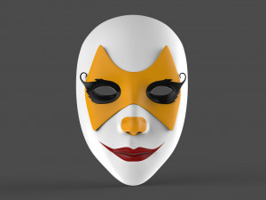 Mask Women Clown 3D Model