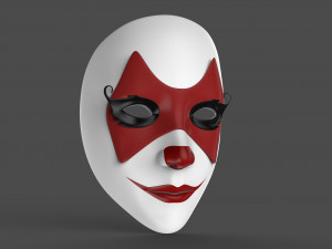 Mask Women Clown 3D Model