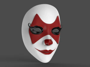 Mask Women Clown 3D Model