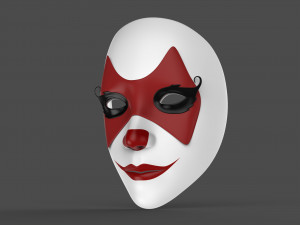 Mask Women Clown 3D Model