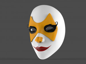 Mask Women Clown 3D Model