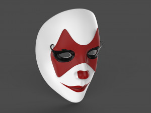 Mask Women Clown 3D Model