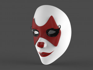 Mask Women Clown 3D Model