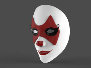 Mask Women Clown 3D Model