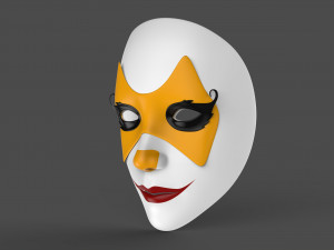 Mask Women Clown 3D Model