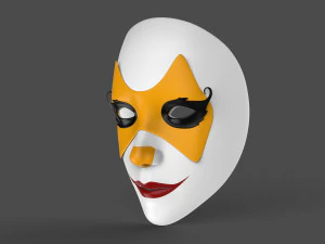 Mask Women Clown 3D Model
