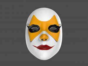 Mask Women Clown 3D Model