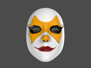 Mask Women Clown 3D Model