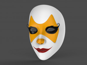 Mask Women Clown 3D Model
