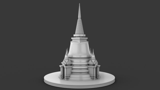 Pagoda Temple Model 3D .c4d .max .obj .3ds .fbx .stl .blend 