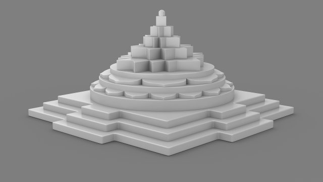Shanti Yantra 3D Baskı Modeli .c4d .max .obj .3ds .fbx .stl .blend 