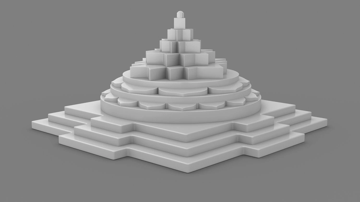 Shanti Yantra 3D Print Model .c4d .max .obj .3ds .fbx .stl .blend 