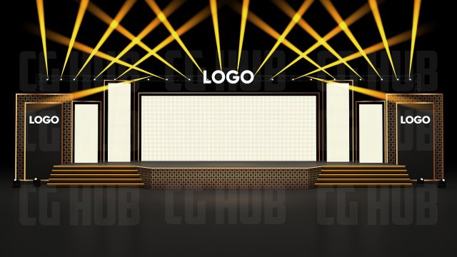 Event stage design 3D Model .c4d .max .obj .3ds .fbx .stl .blend 