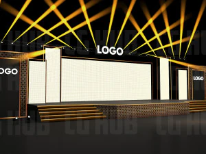 Оформление сцены мероприятия 3D Модель