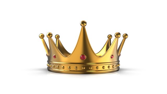 Gold Crown 3D Модель .c4d .max .obj .3ds .fbx .stl .blend 