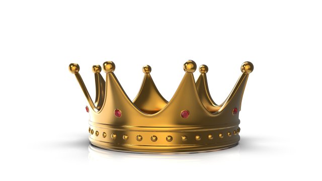 Gold Crown 3D Model .c4d .max .obj .3ds .fbx .stl .blend 