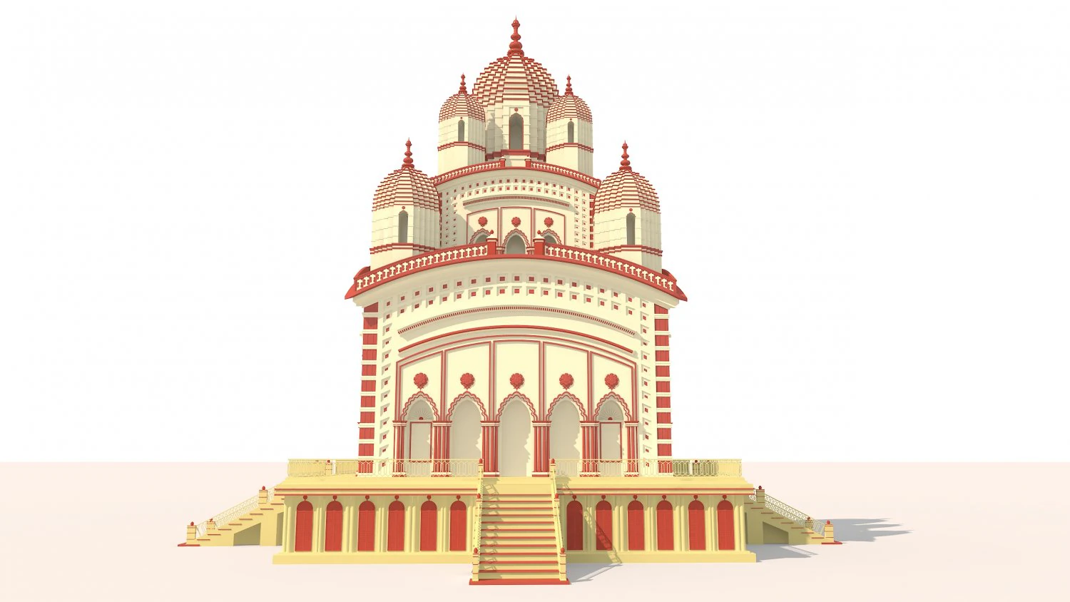 Kali Temple 3D Model .c4d .max .obj .3ds .fbx .stl .blend