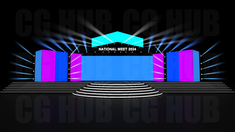 Event stage design 3D Model .c4d .max .obj .3ds .fbx .stl .blend