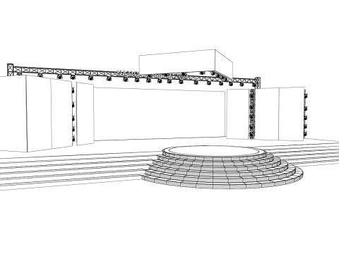 Event stage design 3D Model