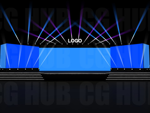 Event stage design 3D 模型