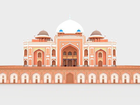 Humayun Tomb 3D Model