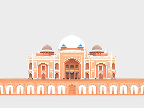 Humayun Tomb 3D Model