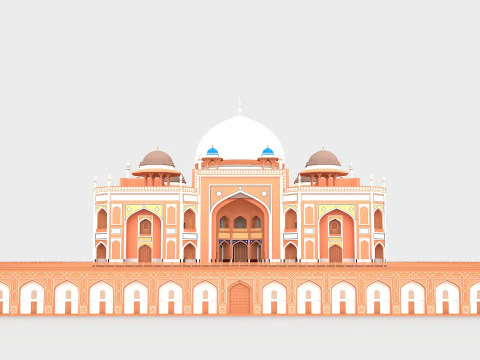 Humayun Tomb 3D Model