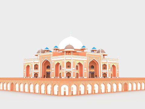 Humayun Tomb 3D Model