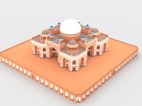 Humayun Tomb 3D Model