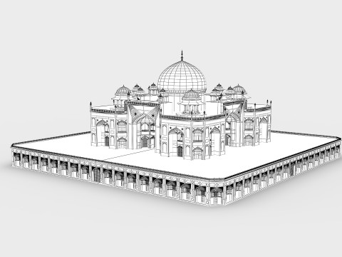 Humayun Tomb 3D Model