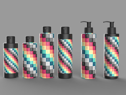 Cosmetic Bottles 3D Model