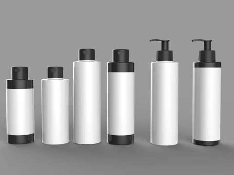 Cosmetic Bottles 3D Model