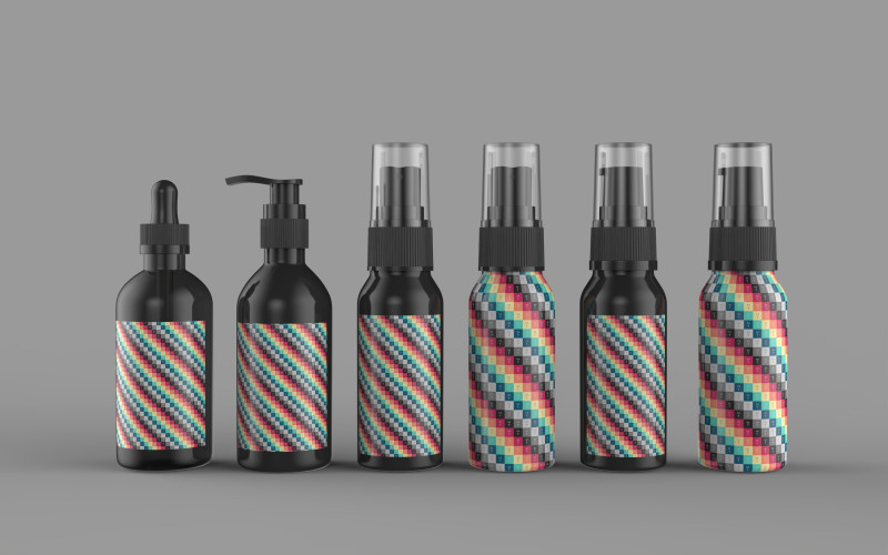 Cosmetic Bottles 3D मॉडल .c4d .max .obj .3ds .fbx .stl .blend 