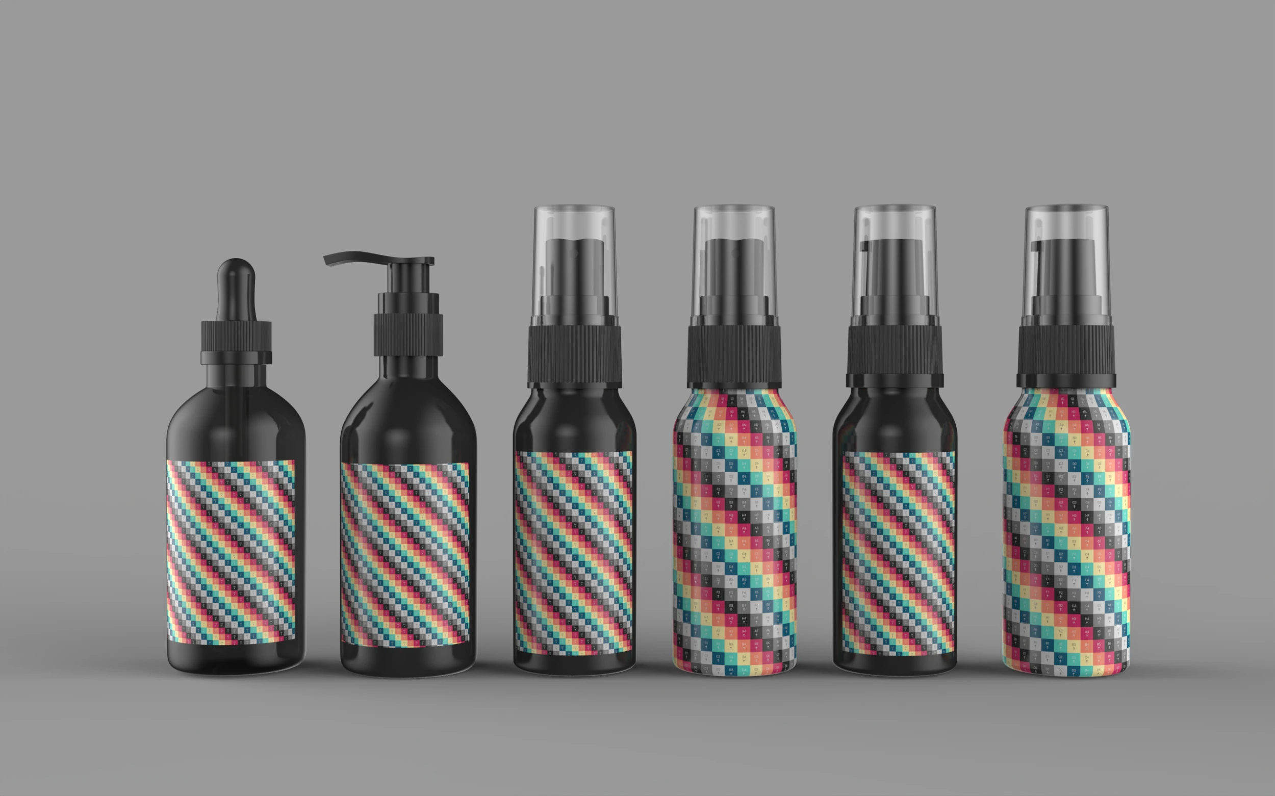 Cosmetic Bottles 3D Model .c4d .max .obj .3ds .fbx .stl .blend 