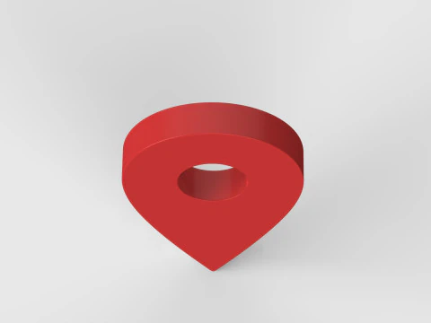 지도 포인터 3D 모델