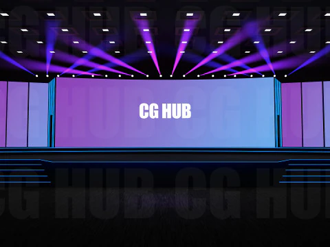 इवेंट स्टेज डिज़ाइन 3D मॉडल