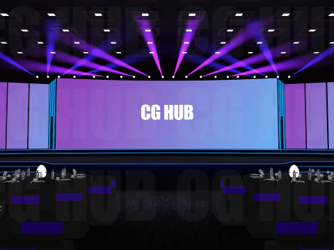 इवेंट स्टेज डिज़ाइन 3D मॉडल