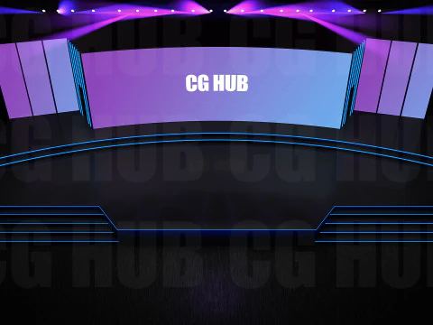 इवेंट स्टेज डिज़ाइन 3D मॉडल