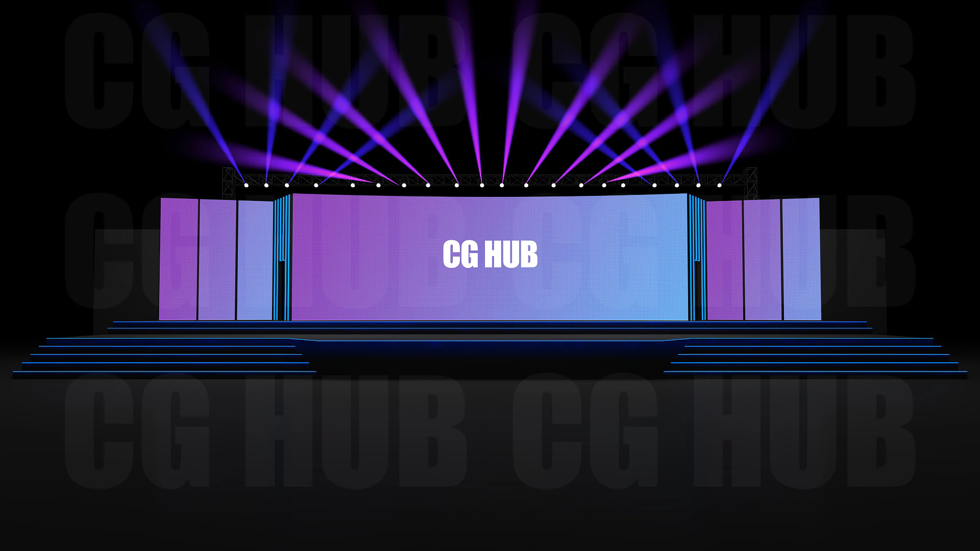 Event stage design 3D Model .c4d .max .obj .3ds .fbx .stl .blend 
