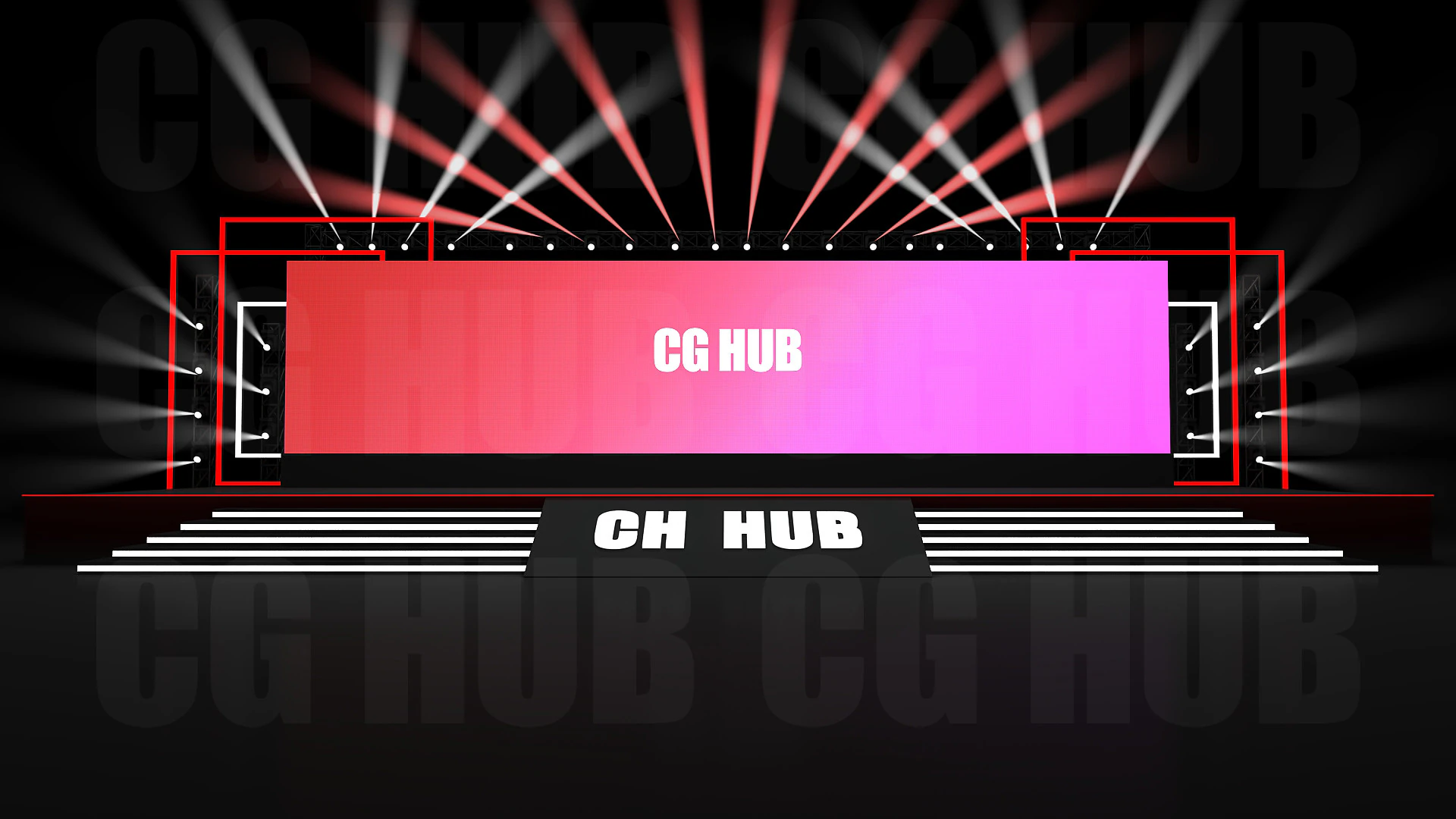 Event stage design 3D Model .c4d .max .obj .3ds .fbx .stl .blend 