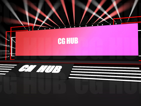 Event stage design 3D 模型