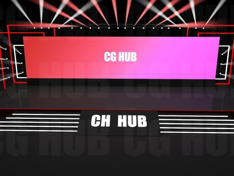 Event stage design 3D 模型
