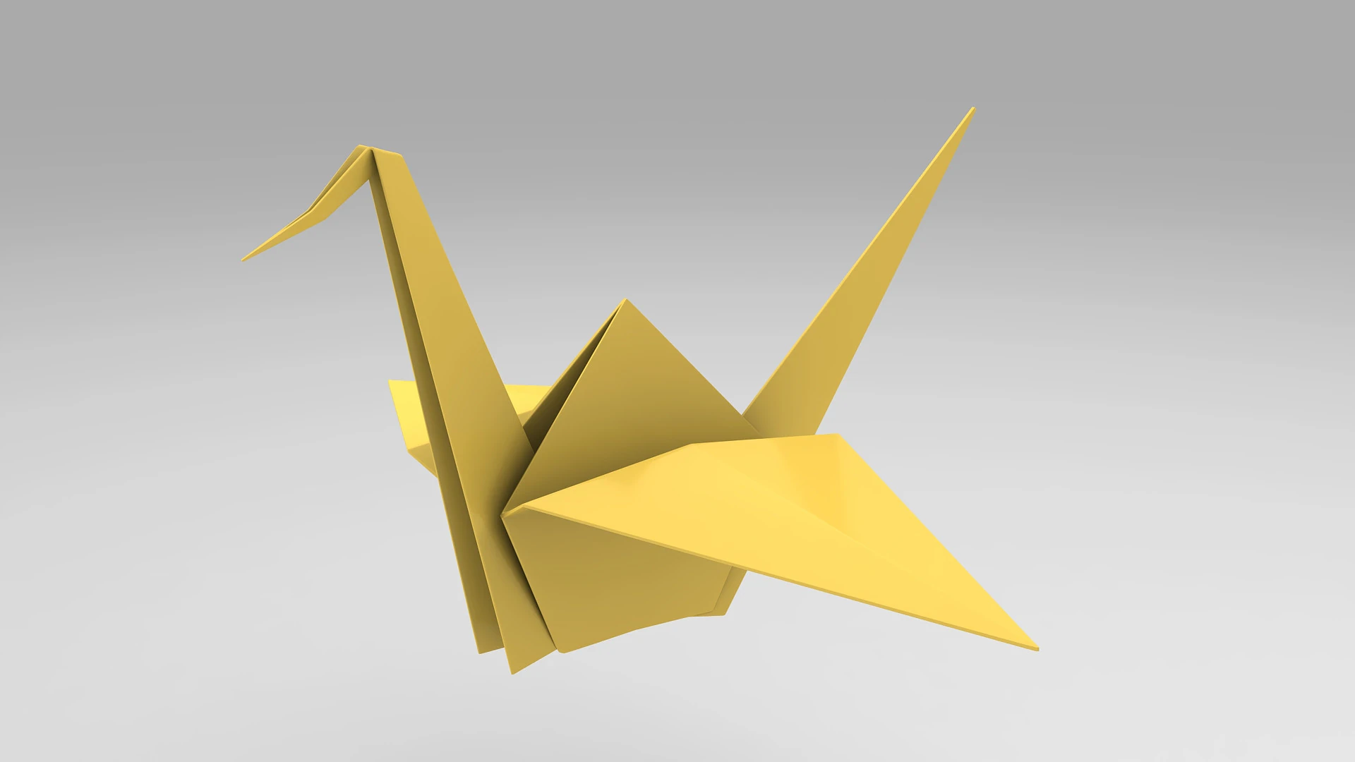 ओरिगामी क्रेन 3D मॉडल .c4d .max .obj .3ds .fbx .stl .blend 