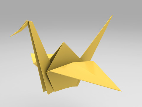 Origami Crane 3D 模型