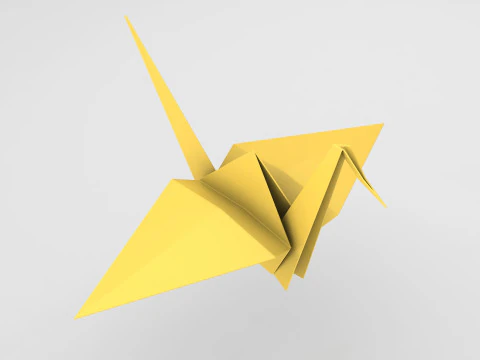 ओरिगामी क्रेन 3D मॉडल