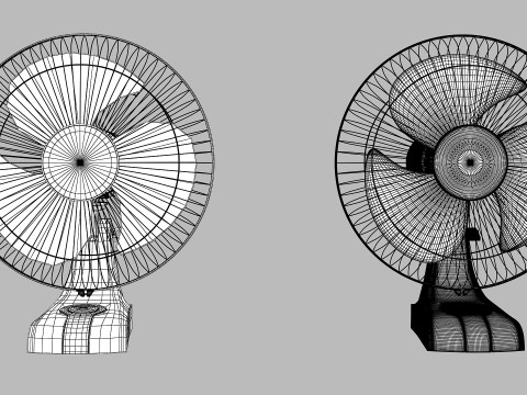 Table Fan Modello 3D