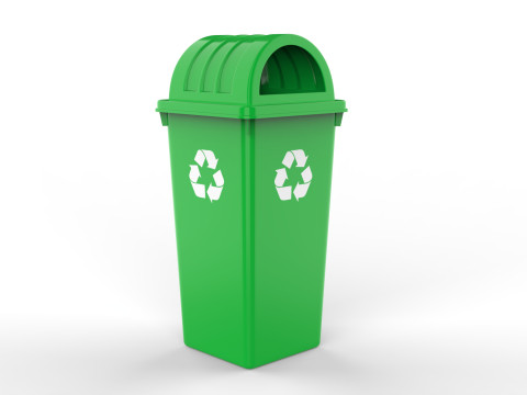 Plastic Trash Can 3Dモデル