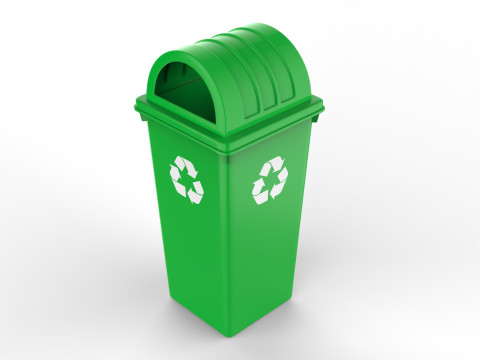 Plastic Trash Can 3Dモデル