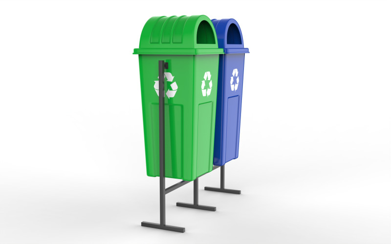 Garbage dustbin 3D Model .c4d .max .obj .3ds .fbx .stl .blend 