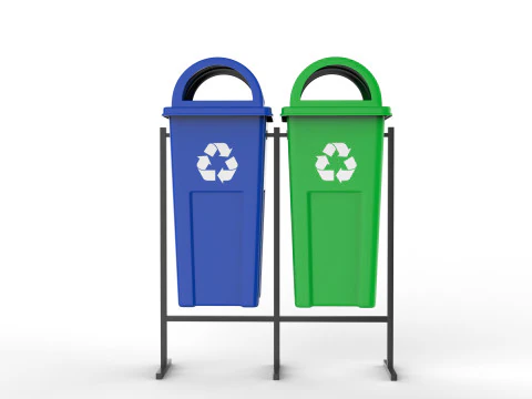 쓰레기 쓰레기통 3D 모델